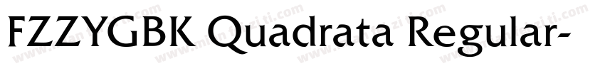 FZZYGBK Quadrata Regular字体转换